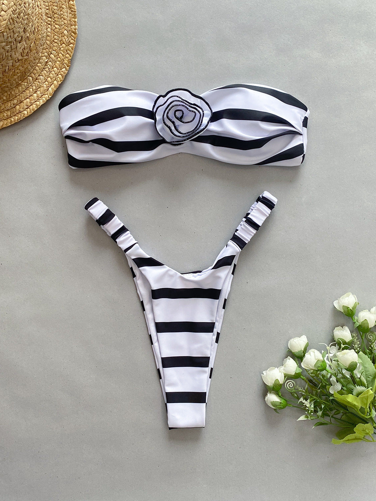 Mira Striped Bikini Set