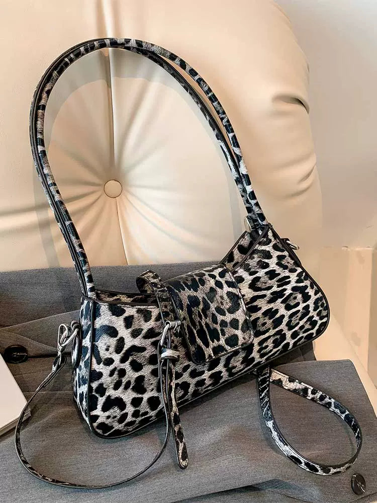 Mayar Leopard Print Shoulder Bag