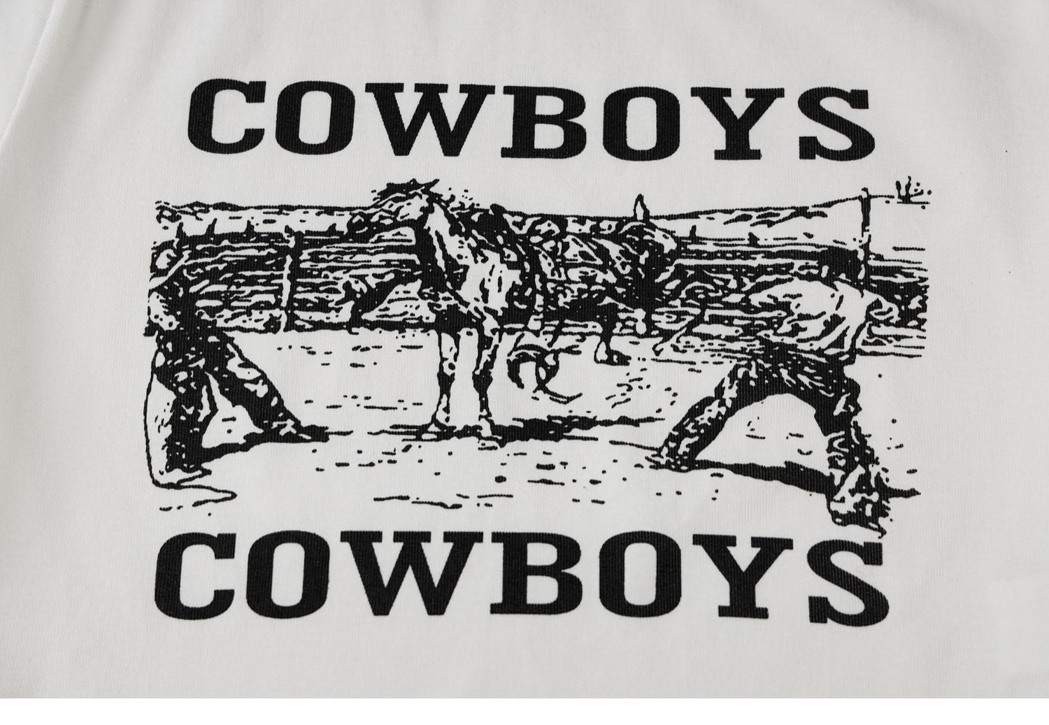 Cowboys Letter Print Crop T-Shirt