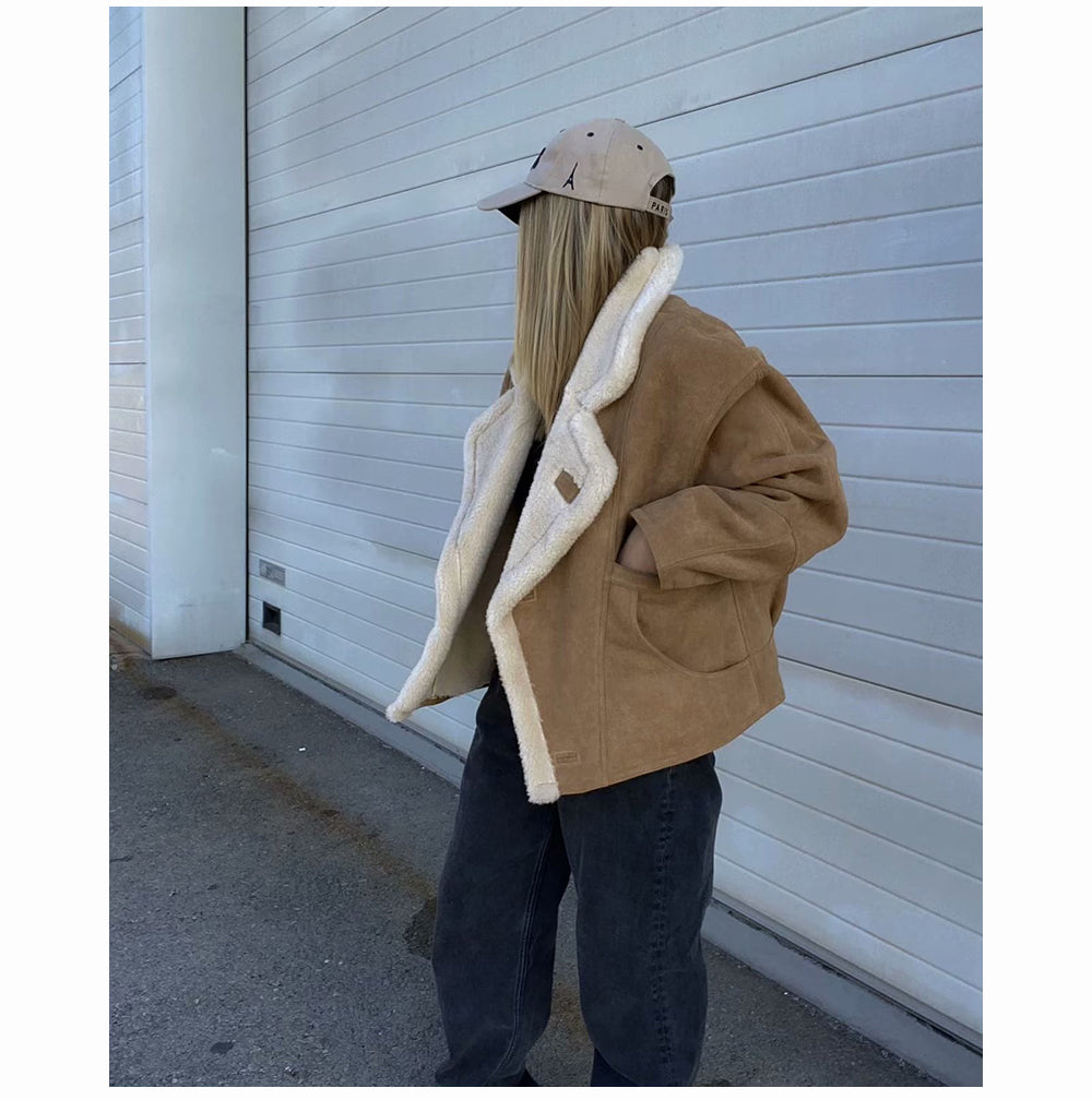 Jagger Oversize Coat in Light Brown