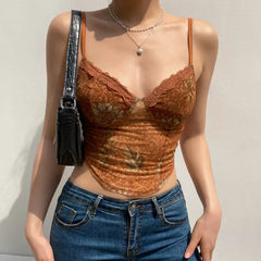 Meah Crop Top with Lace Detail