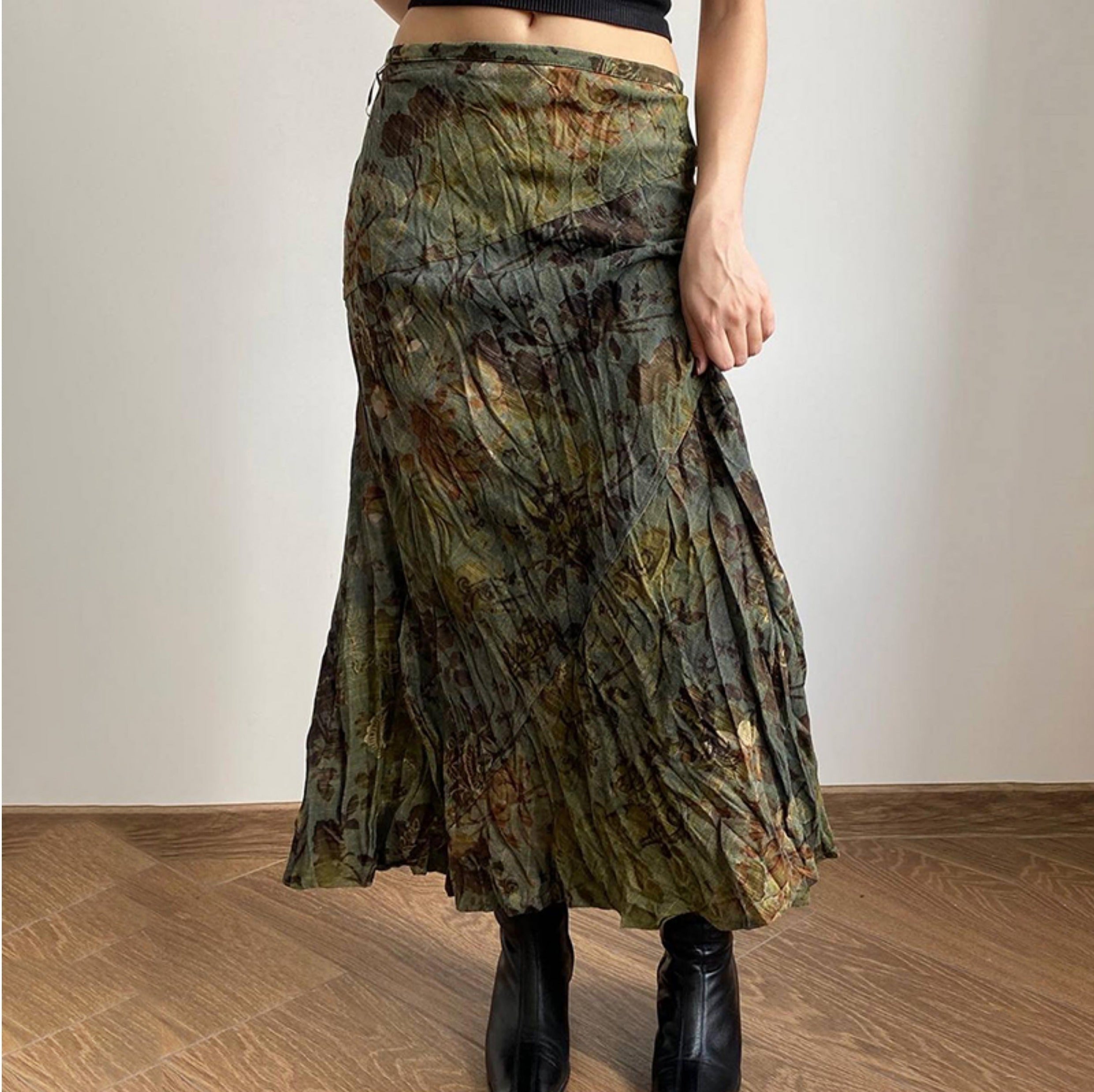 Lena Bohem Floral Maxi Skirt