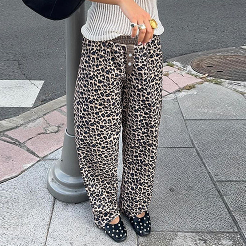 Adanna Loose Leopard Pants