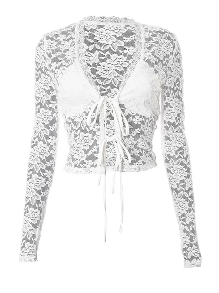 Marlow Lace Cardigan Top