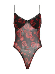 Mavis Rose Print Mesh Bodysuit