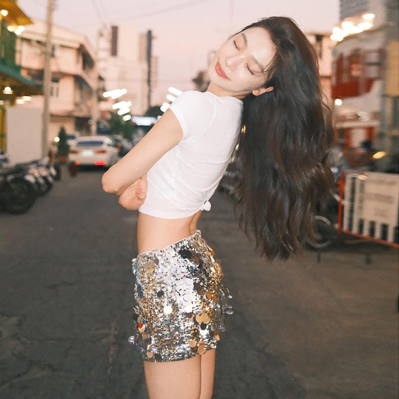 Alise Sequin Mini Skirt