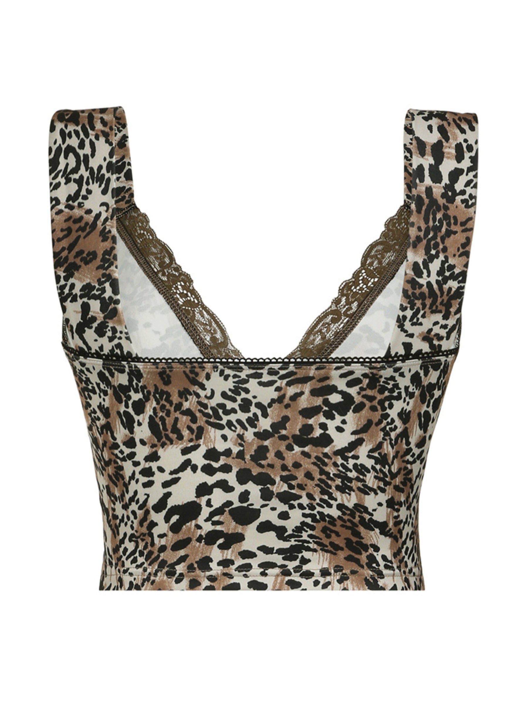 Rayne Leopard Print V-Neck Crop Top