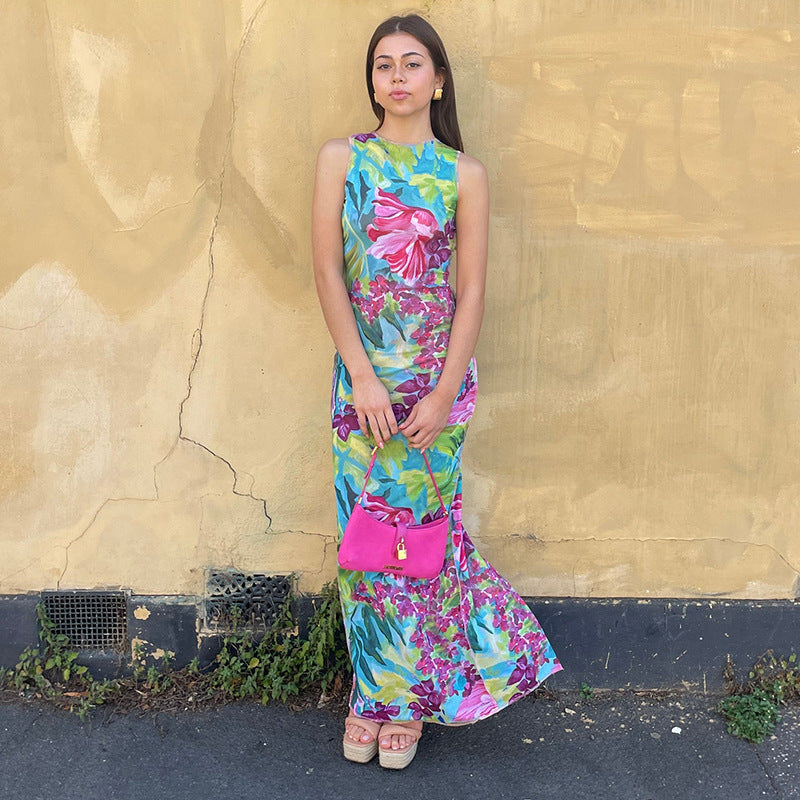 Syncere Printed Maxi Dress