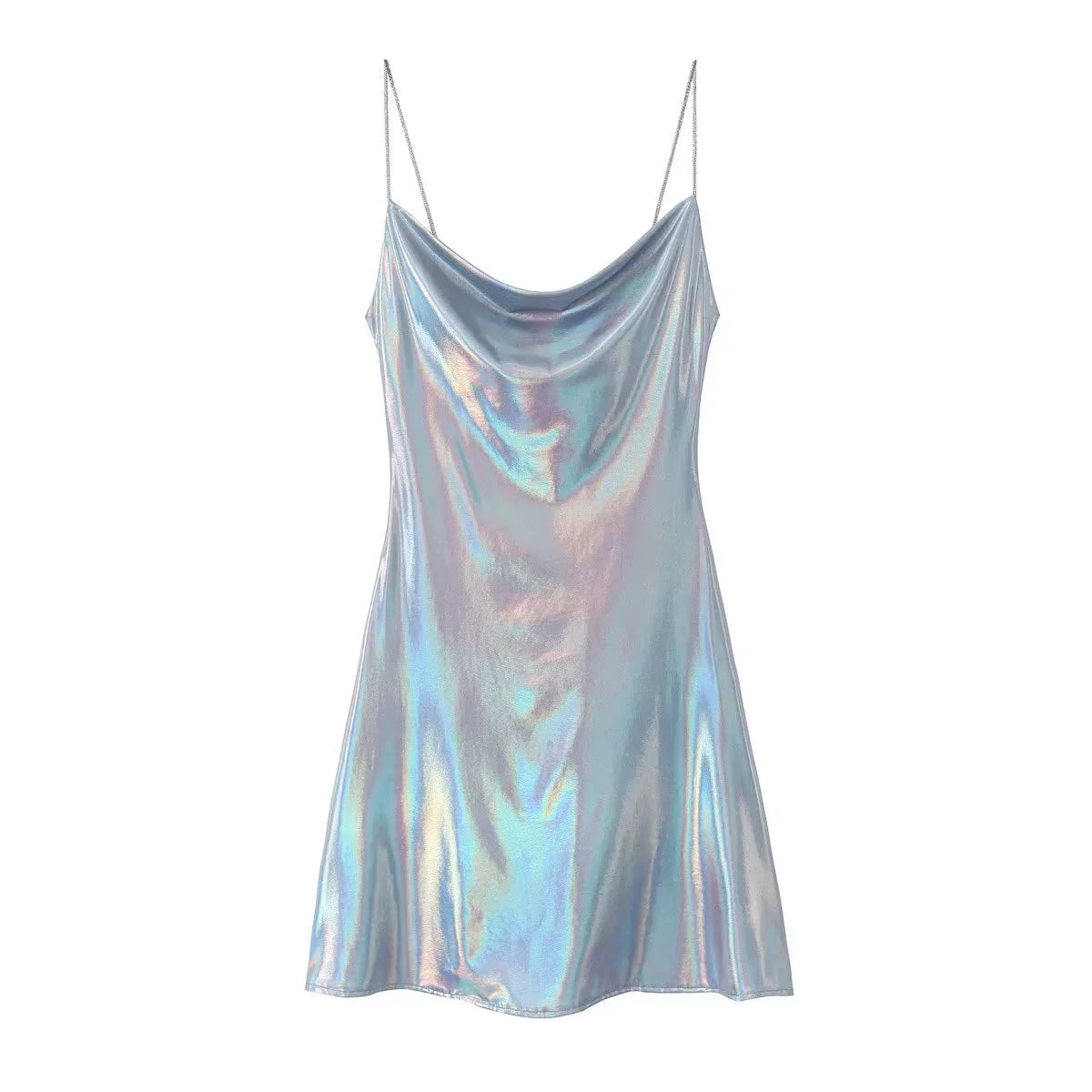 Wesleigh Metallic Slip Mini Dress