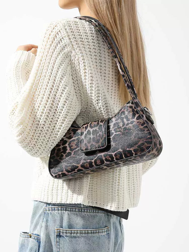 Mayar Leopard Print Shoulder Bag