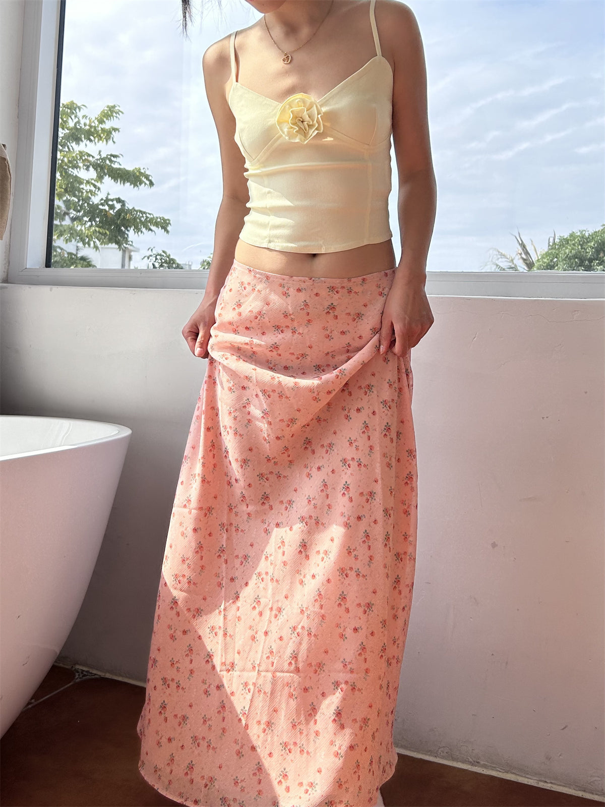 Sapphira Floral Maxi Skirt