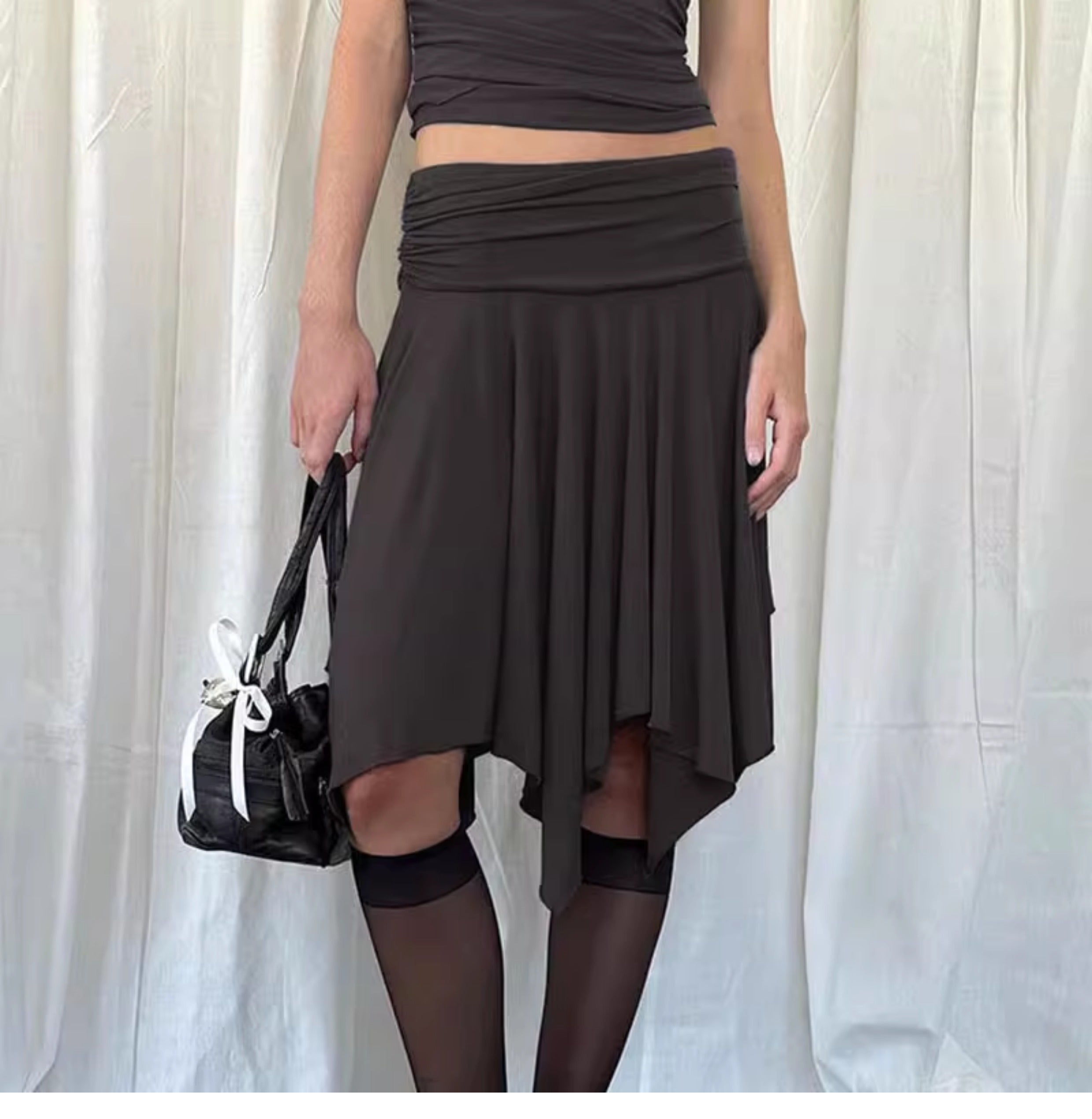 Mia Asymmetric Midi Skirt