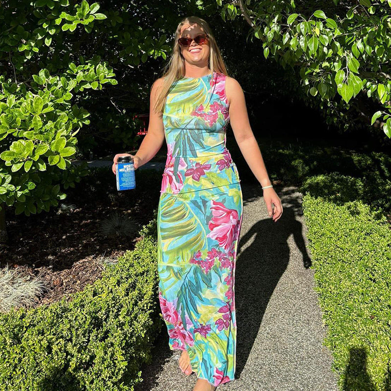 Syncere Printed Maxi Dress