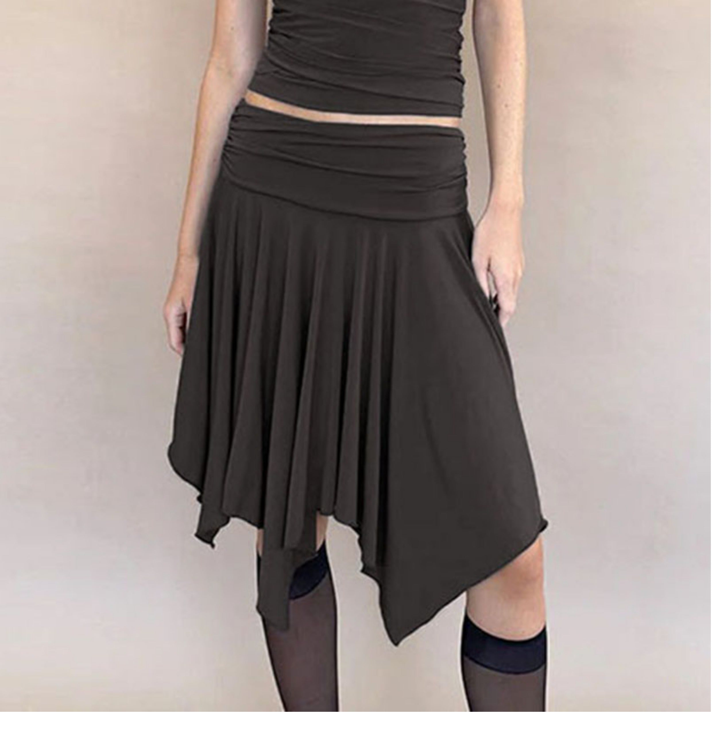 Mia Asymmetric Midi Skirt