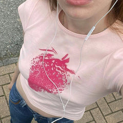 Strawberry Print T-Shirt