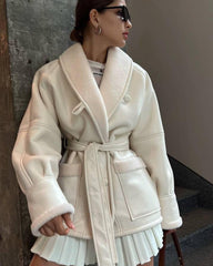 Camille Shearling Belted Coat