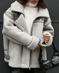 Ava Shearling Faux Fur Jacket