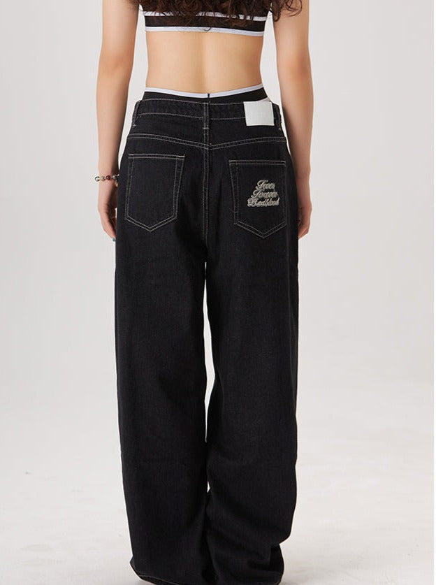 Perla Low-Rise Baggy Jeans