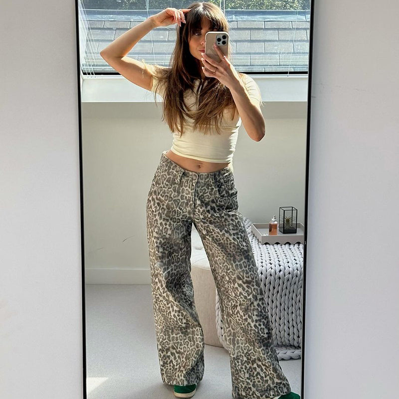 Marin Loose Fit Leopard Pants