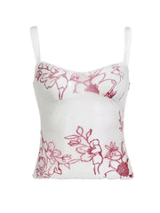 Sreshta Mesh Floral Tank Top