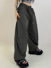 American Style Vintage Drawstring Bound Feet Cargo pants - HouseofHalley