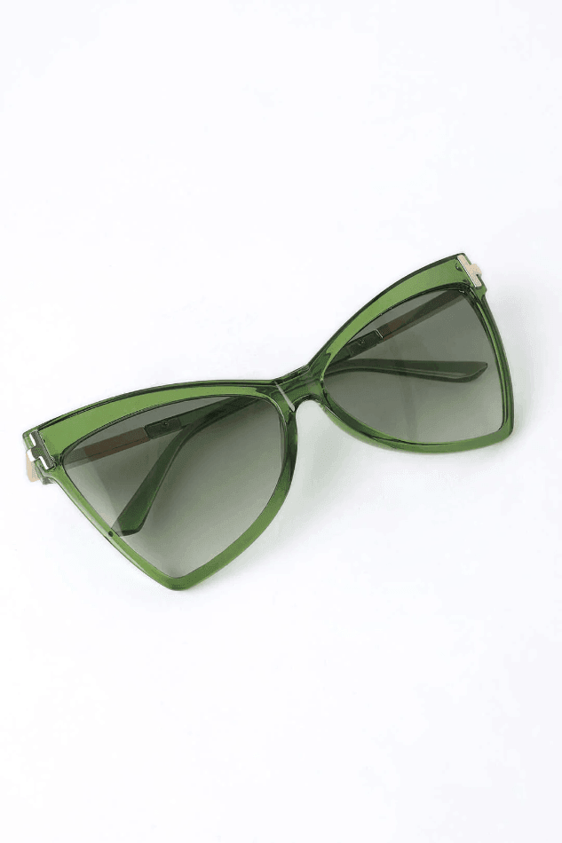 Angled Cat Eye Sunglasses