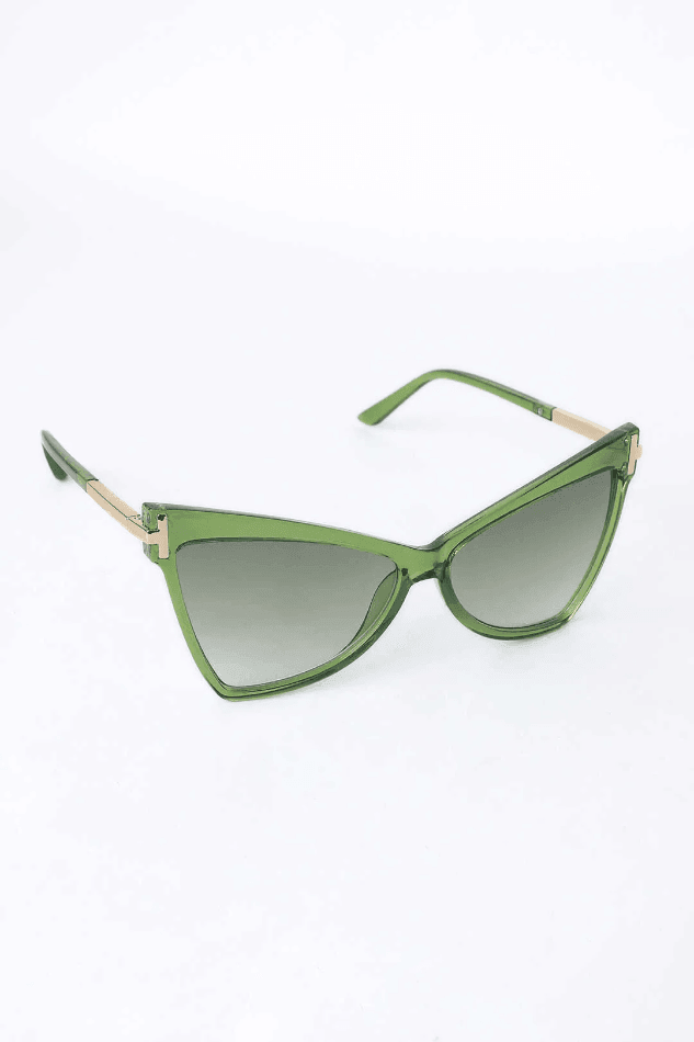 Angled Cat Eye Sunglasses