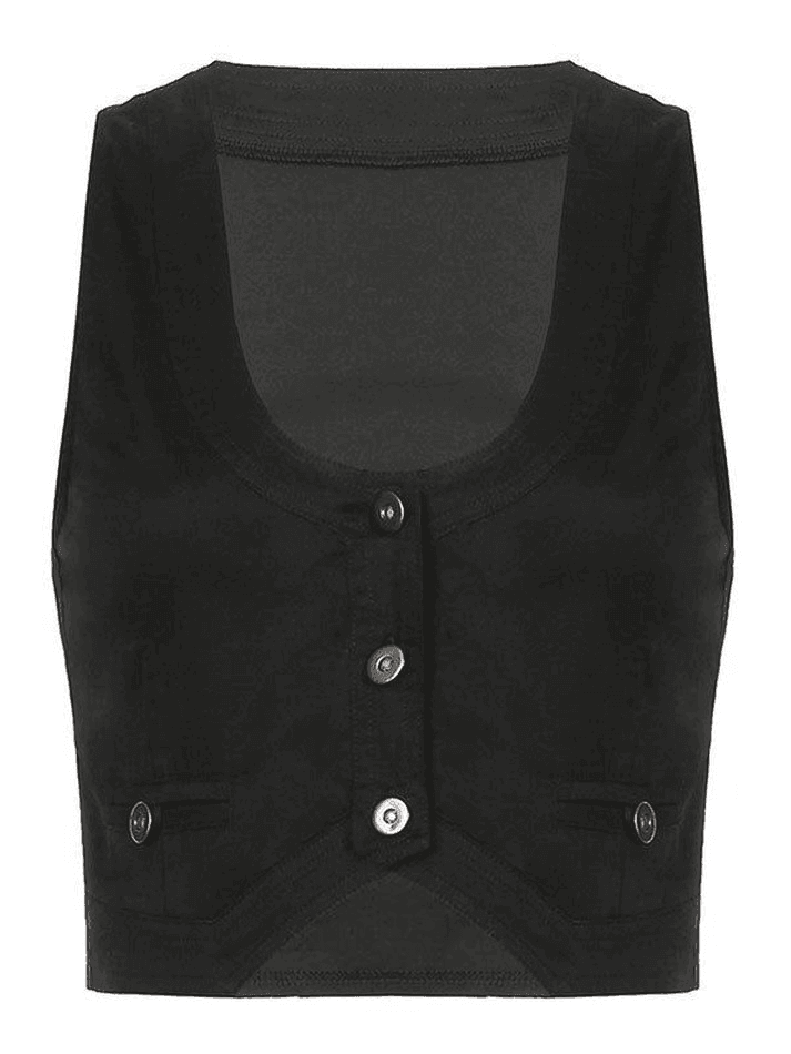 Button Front Corset Top