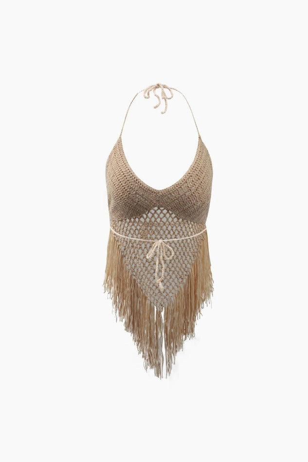 Crochet Fringe Hem Cami Top - HouseofHalley