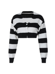 Brissa Striped Crop Sweater