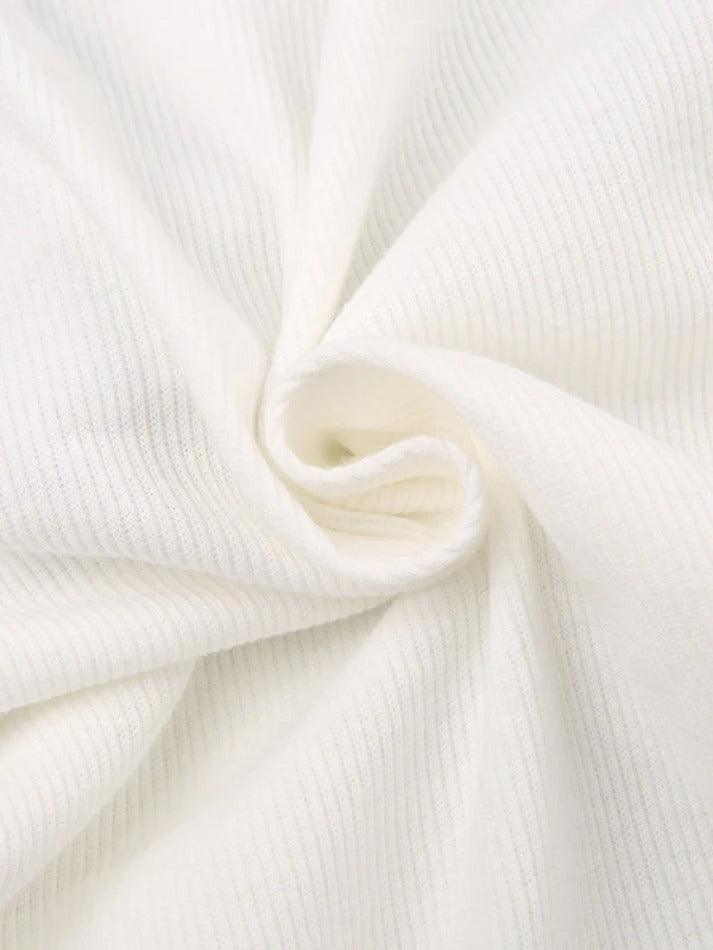 Print Bow Decor Raglan Long Sleeve Knit