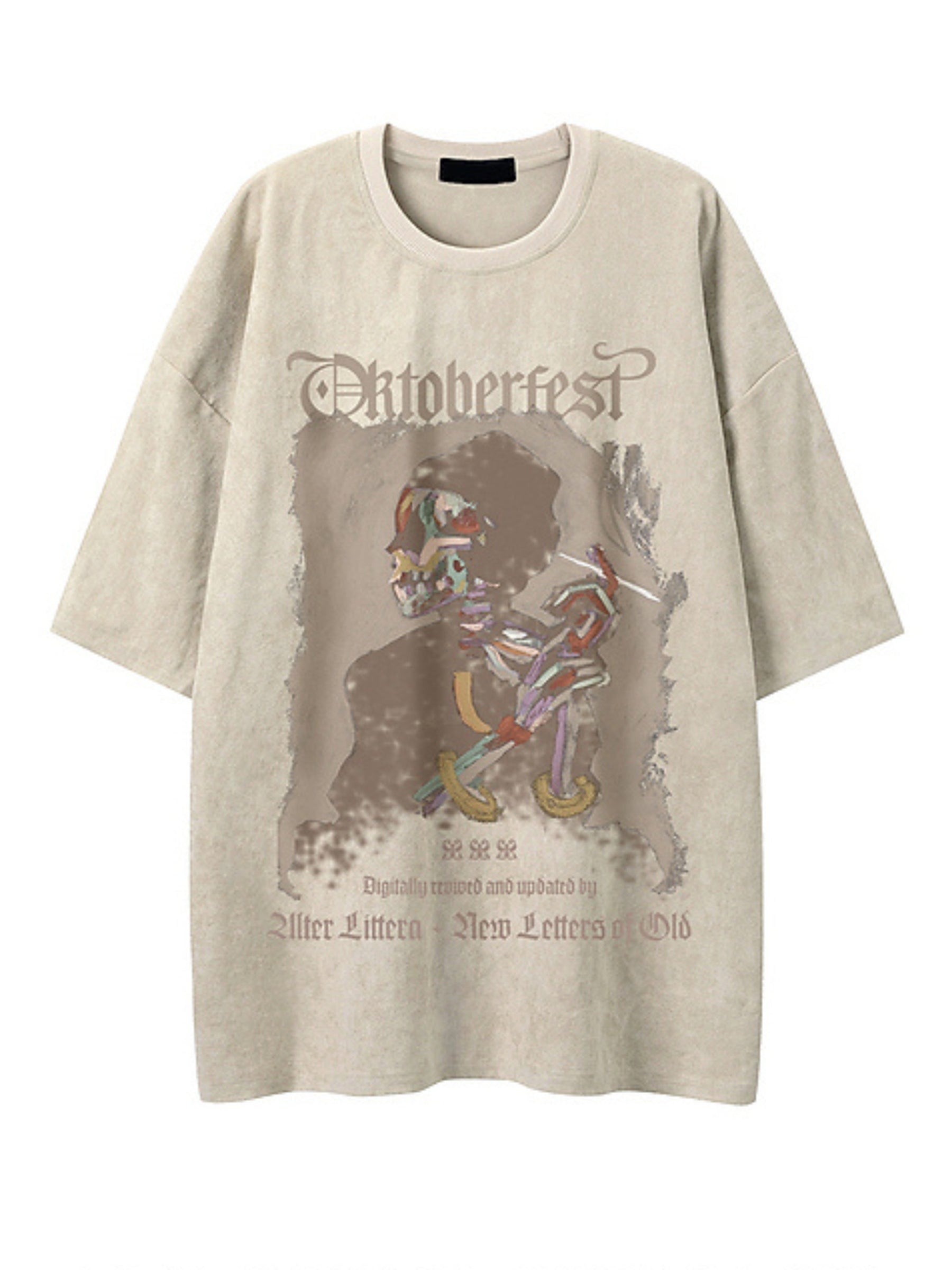 Octoberfest Letter Print Cotton T-Shirt