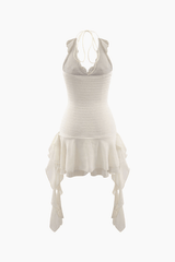 Halter Neck Ruffle Mini Dress - HouseofHalley