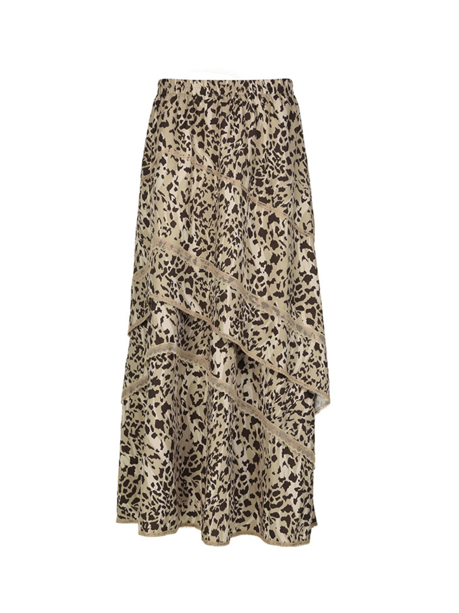 Hiba Leopard Ruffle Skirt