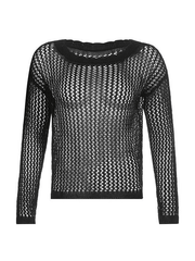 Hollow Out Crochet Long Sleeve Knit Top - HouseofHalley