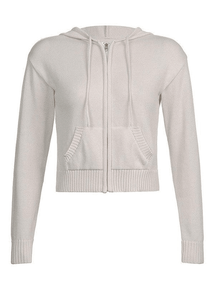 Hooded Crop Knit Cardigan - HouseofHalley