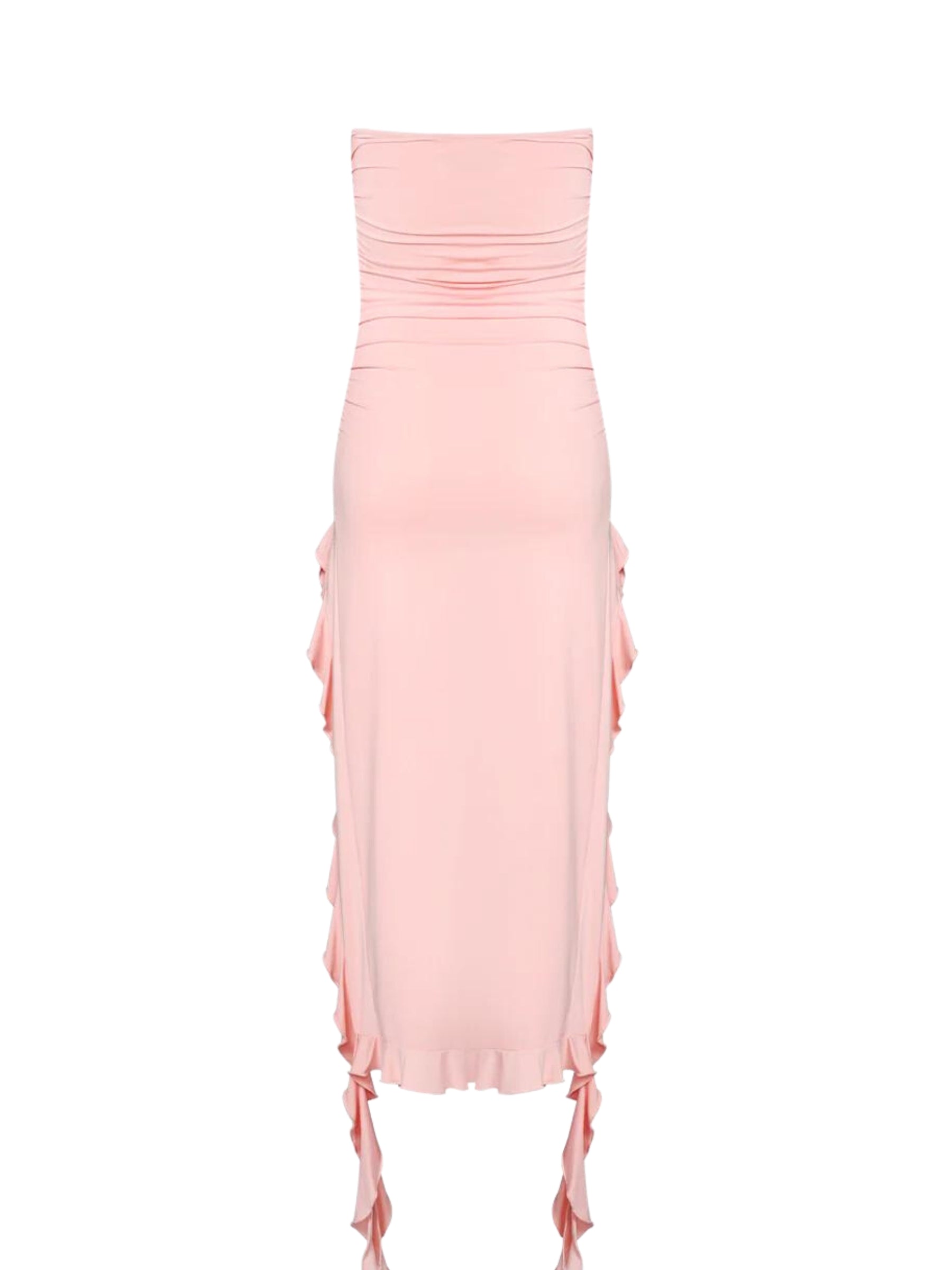 Serene Strapless Ruffle Dress