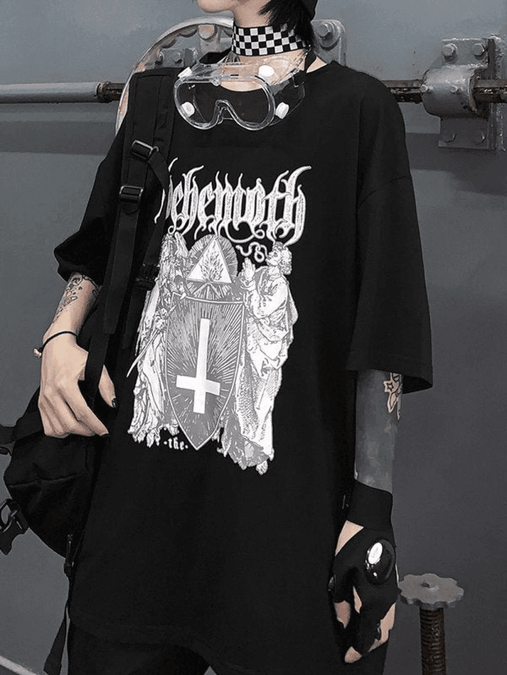 Men's Gothic Ancient Cross Graphic Tee