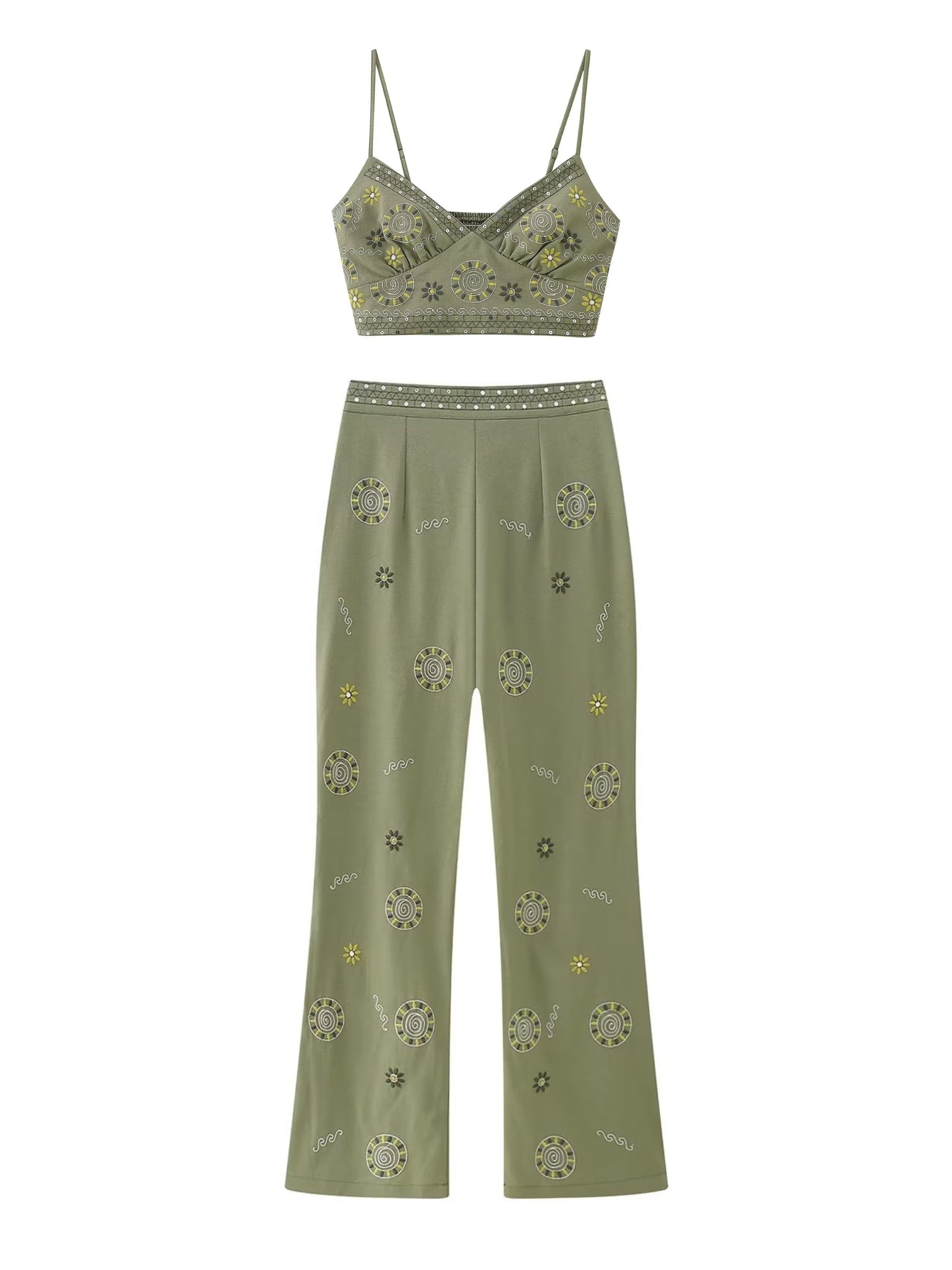 Alexys Embroidered Top & Pants Set