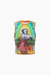 Retro Statue Print Tank Top - HouseofHalley