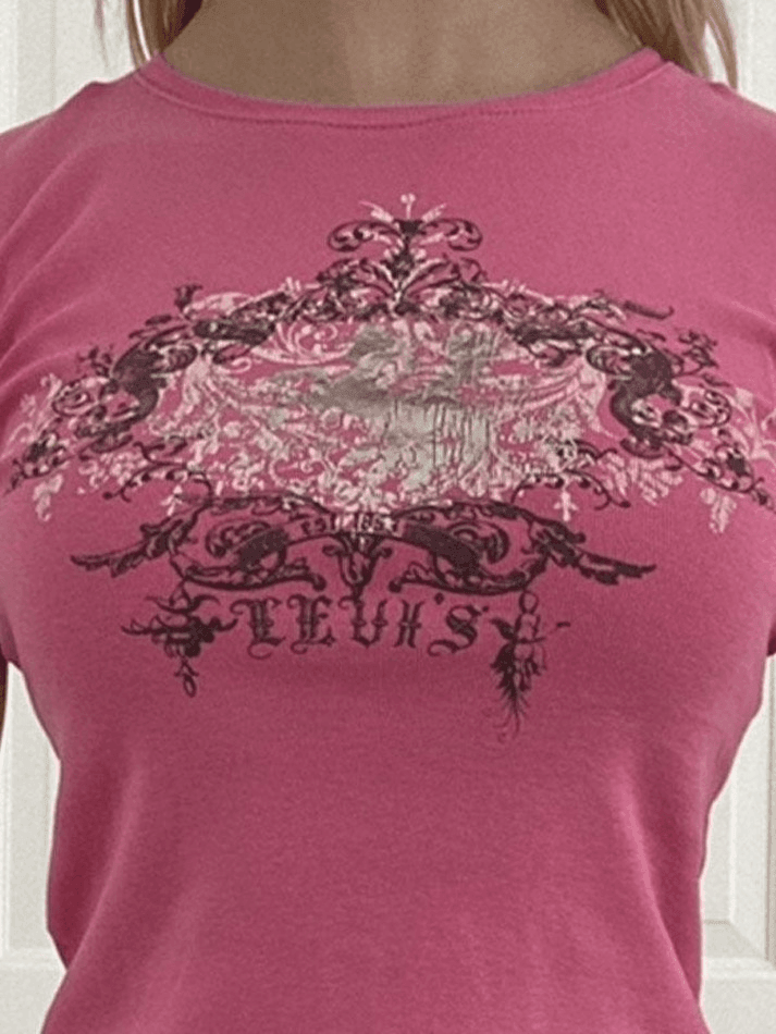 Vintage Acanthus Logo Print Baby Tee - HouseofHalley