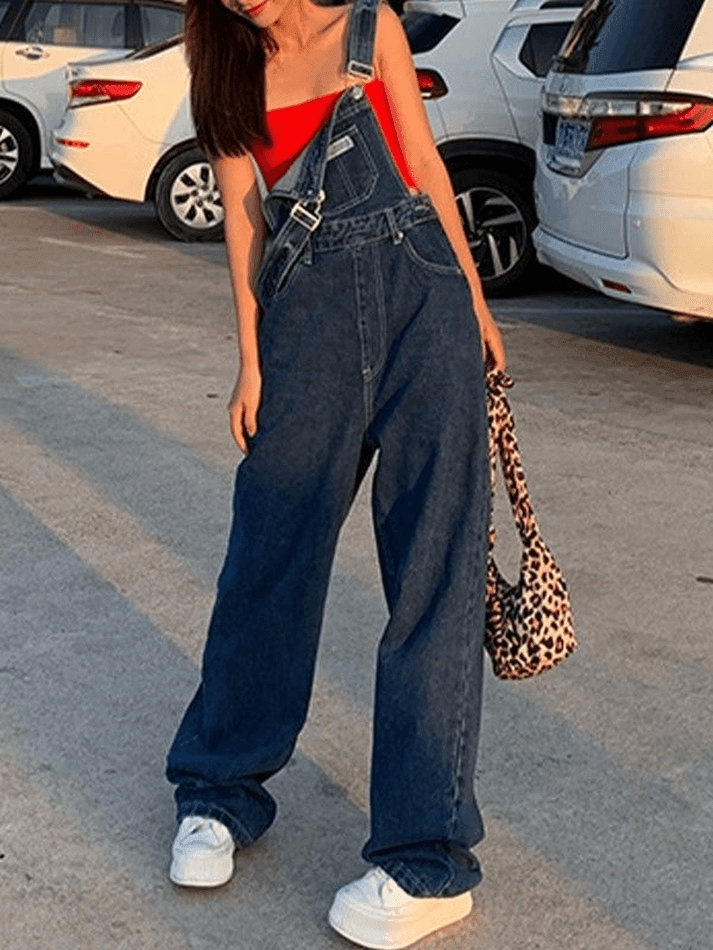 Vintage Washed Boyfriend Denim Overall - HouseofHalley