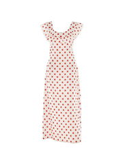 Waist Ruffled Polka Dot Dress