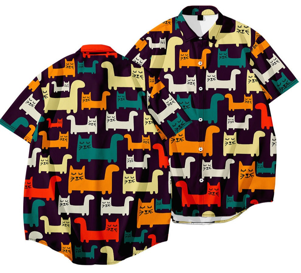 Cosmic Cat Short Sleeve Shirt