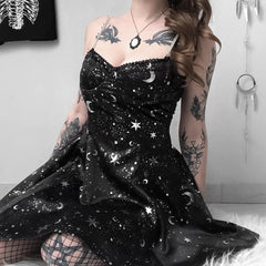 Stars and Moons Galaxy Dress