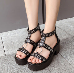 Metal Ring Vegan Sandals