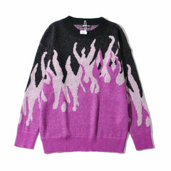 Pink Double Flame Sweater