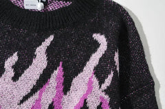 Pink Double Flame Sweater