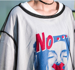 No kissing long sleeve oversized Top