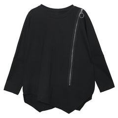 Zippers Blouse Pullover